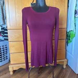 Maurices Deep Burgundy Long Sleeve Top
